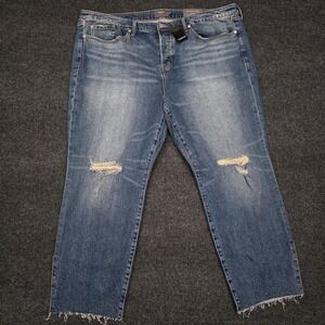 Torrid Womens 22R‎ High-Rise Straight Blue Denim Jeans Stretch  Studded